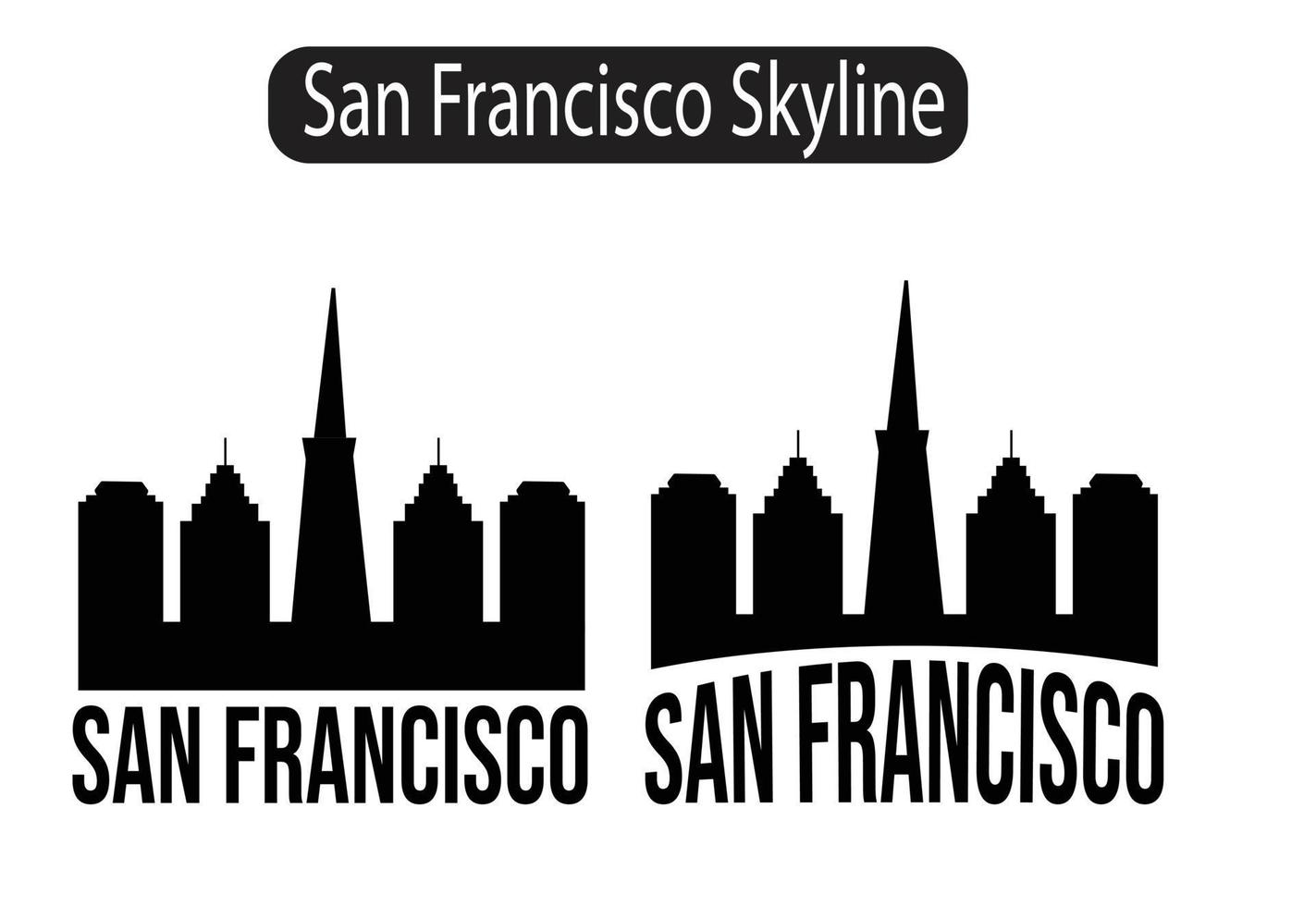 San Francisco city skyline silhouette vector illustration