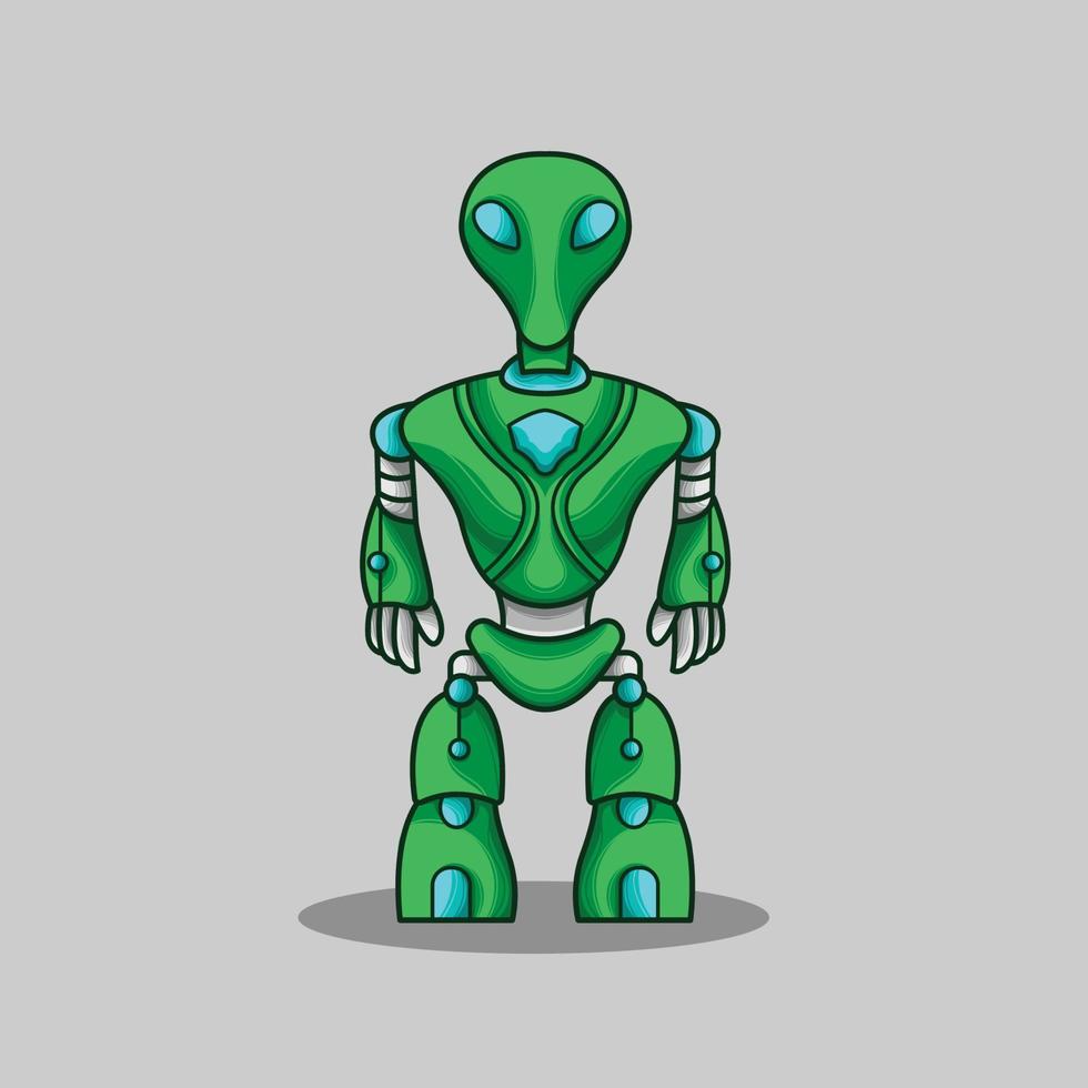 Alien Robot Mascot Future vector