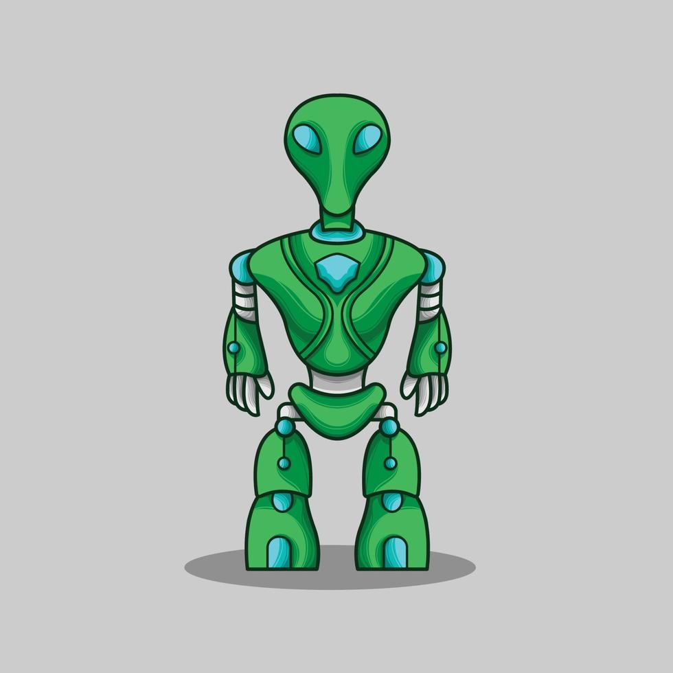 Alien Robot Mascot Future vector