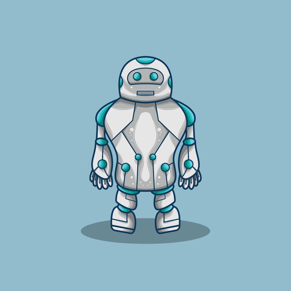 Big Guy Mascot Robot Future vector