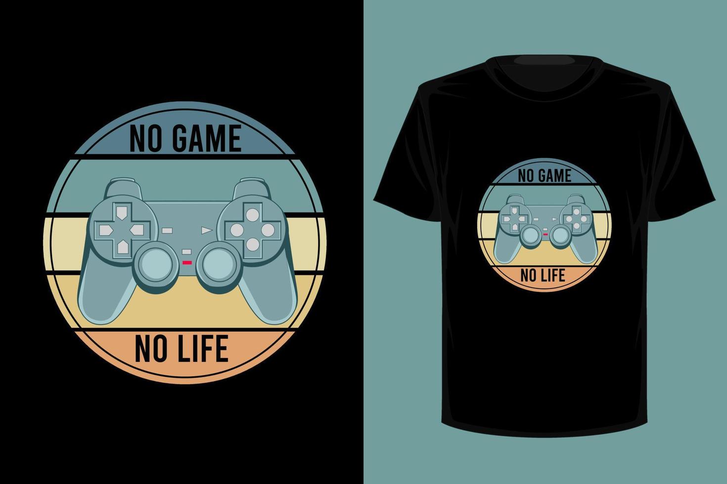 No game no life retro vintage t shirt design vector