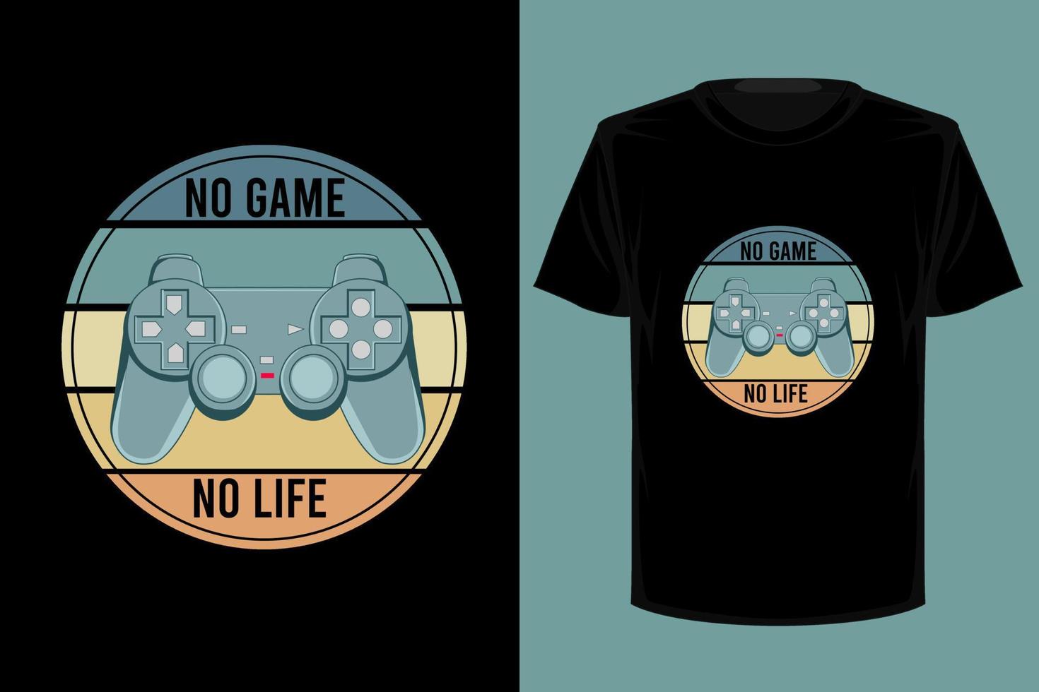 diseño de camiseta vintage retro sin juego sin vida vector