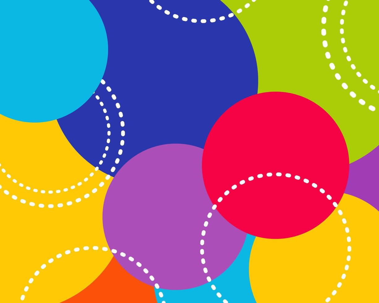 Abstract Colorful Background, many circles and bright color background for your design vector