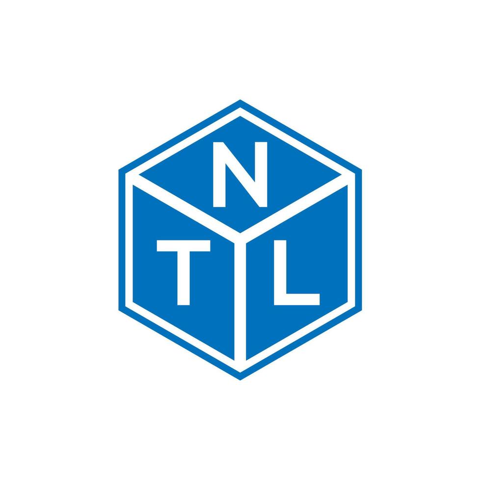 diseño de logotipo de letra ntl sobre fondo negro. concepto de logotipo de letra de iniciales creativas ntl. diseño de letras ntl. vector