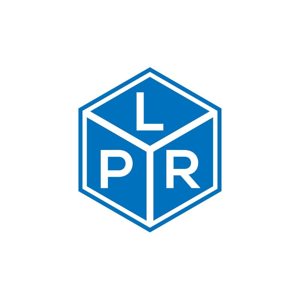 diseño de logotipo de letra lpr sobre fondo negro. concepto de logotipo de letra de iniciales creativas lpr. diseño de carta lpr. vector