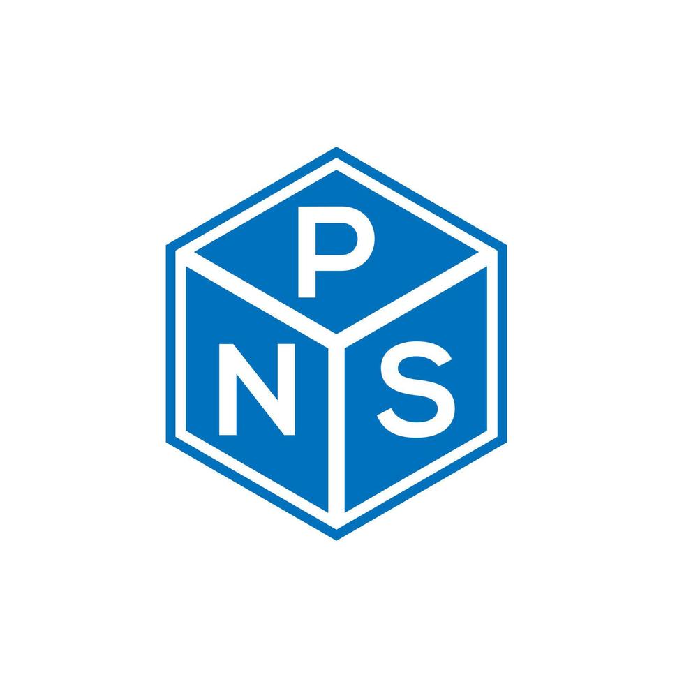 diseño de logotipo de letra pns sobre fondo negro. concepto de logotipo de letra de iniciales creativas pns. diseño de letras pns. vector