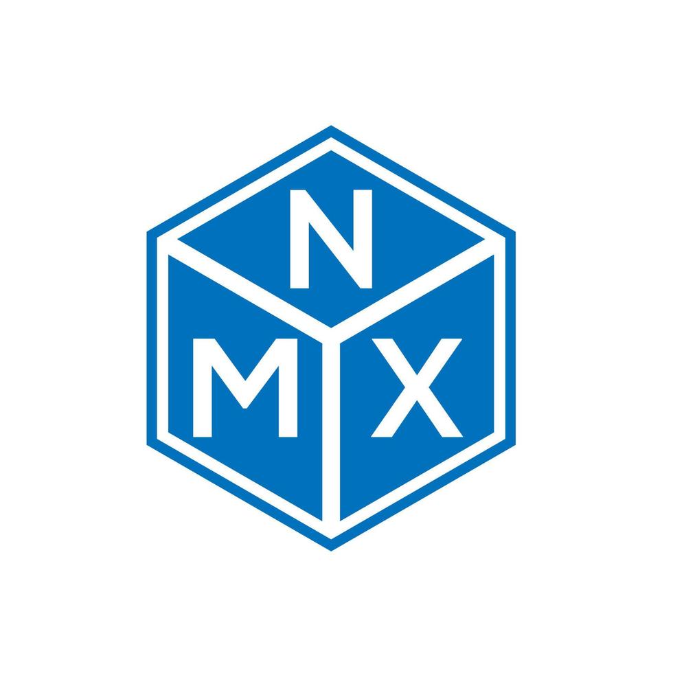 diseño del logotipo de la letra nmx sobre fondo negro. Concepto de logotipo de letra de iniciales creativas nmx. diseño de letras nmx. vector