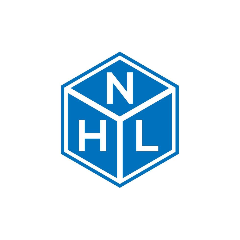 diseño de logotipo de letra nhl sobre fondo negro. concepto de logotipo de letra de iniciales creativas nhl. diseño de letras nhl. vector