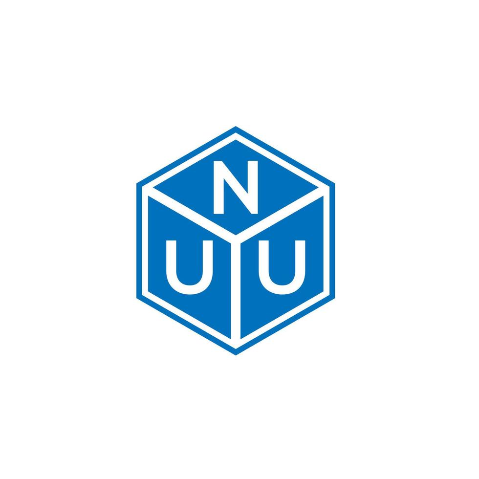 NUU letter logo design on black background. NUU creative initials letter logo concept. NUU letter design. vector