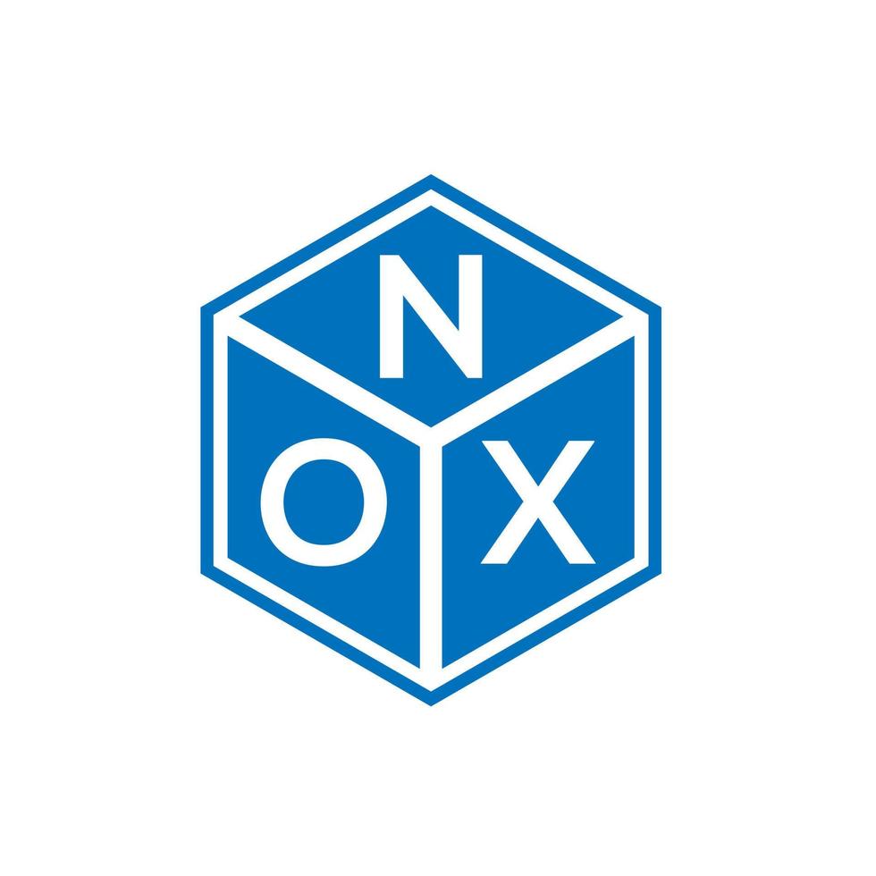 diseño de logotipo de letra nox sobre fondo negro. concepto de logotipo de letra de iniciales creativas nox. diseño de letras nox. vector