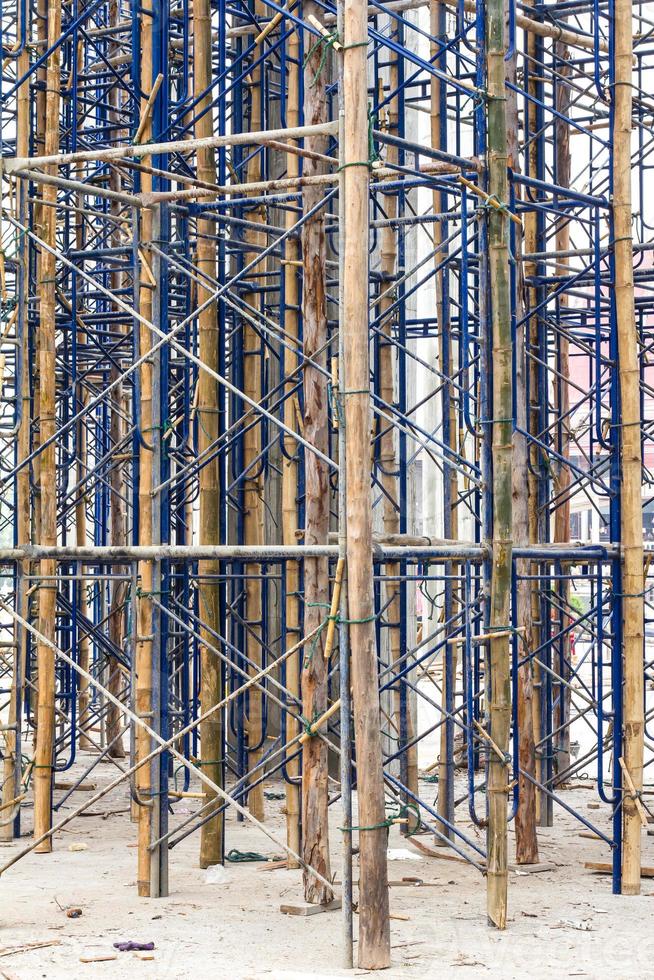 Temporary bracing scaffolding. photo