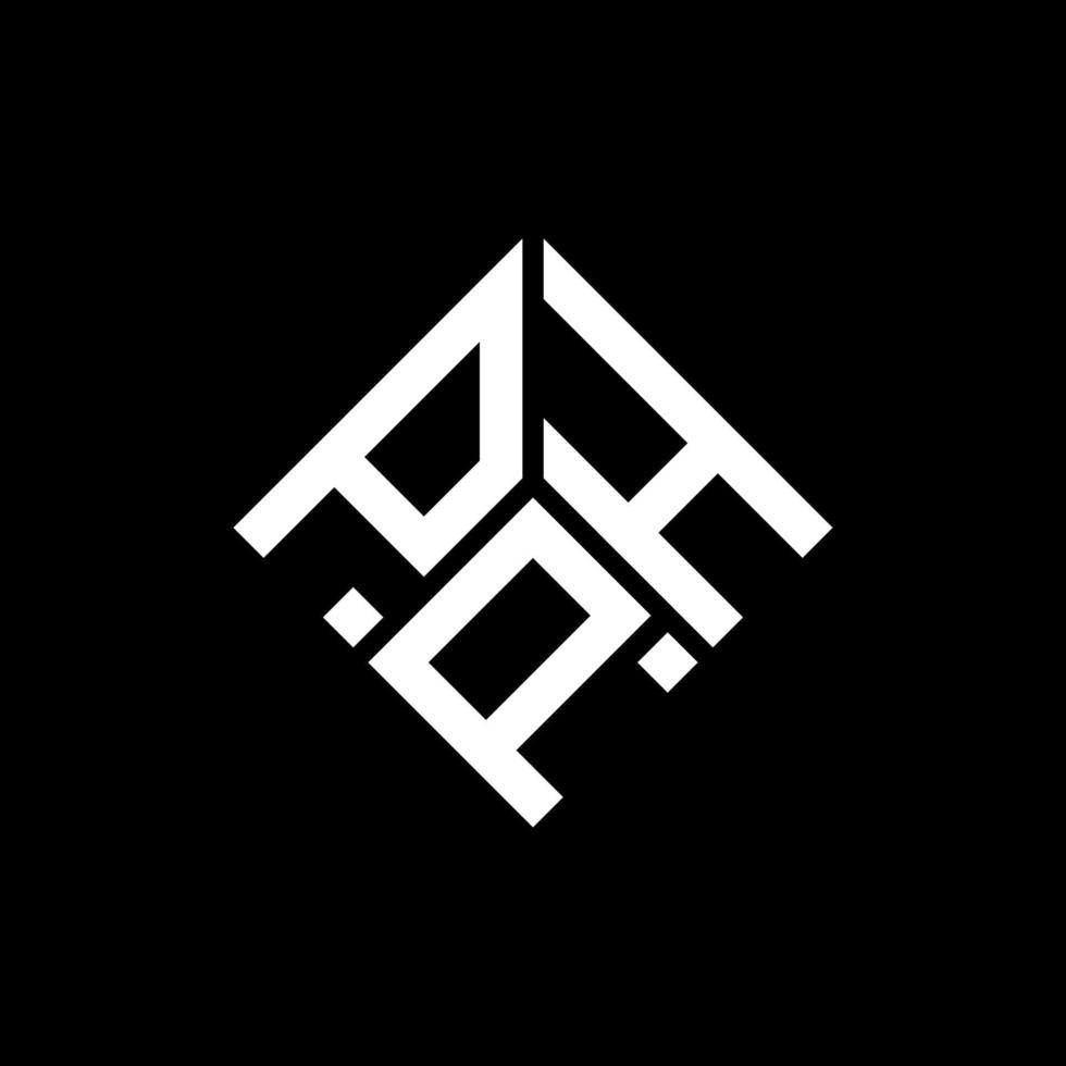 PHP letter logo design on black background. PHP creative initials letter logo concept. PHP letter design. vector