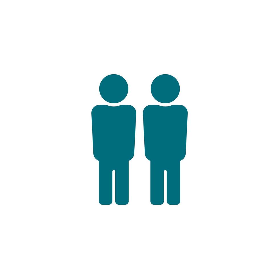 simple man icon on white background vector