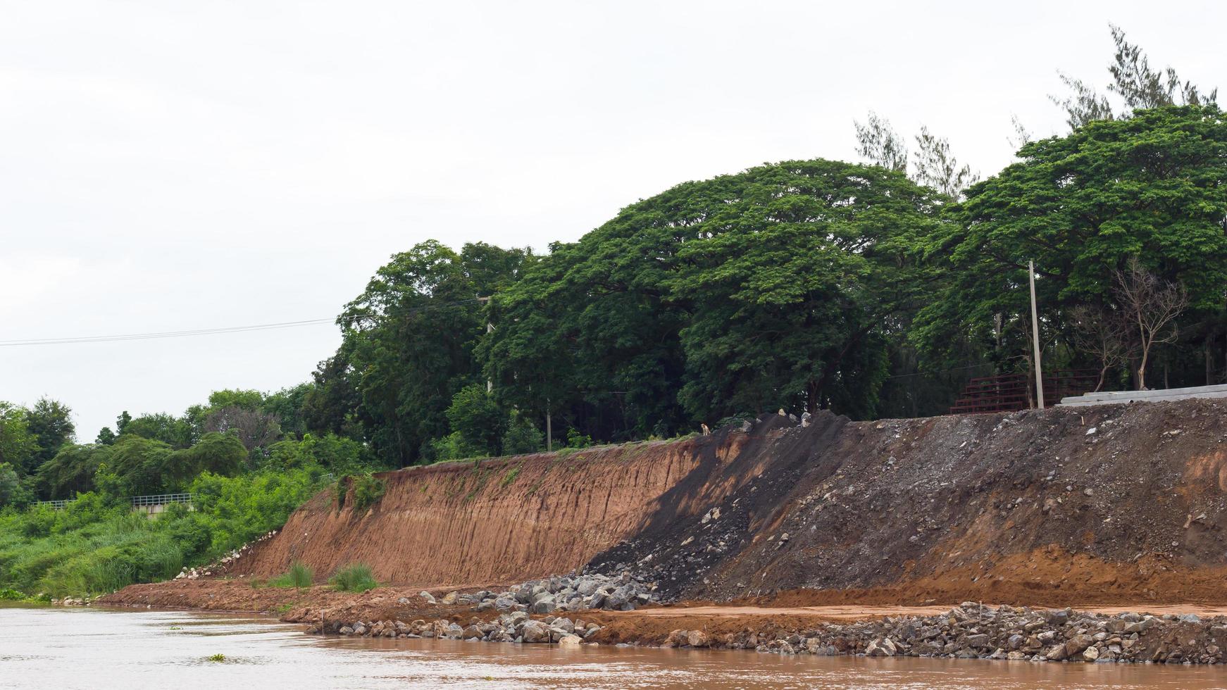 Coastal rivers, soil erosion. photo