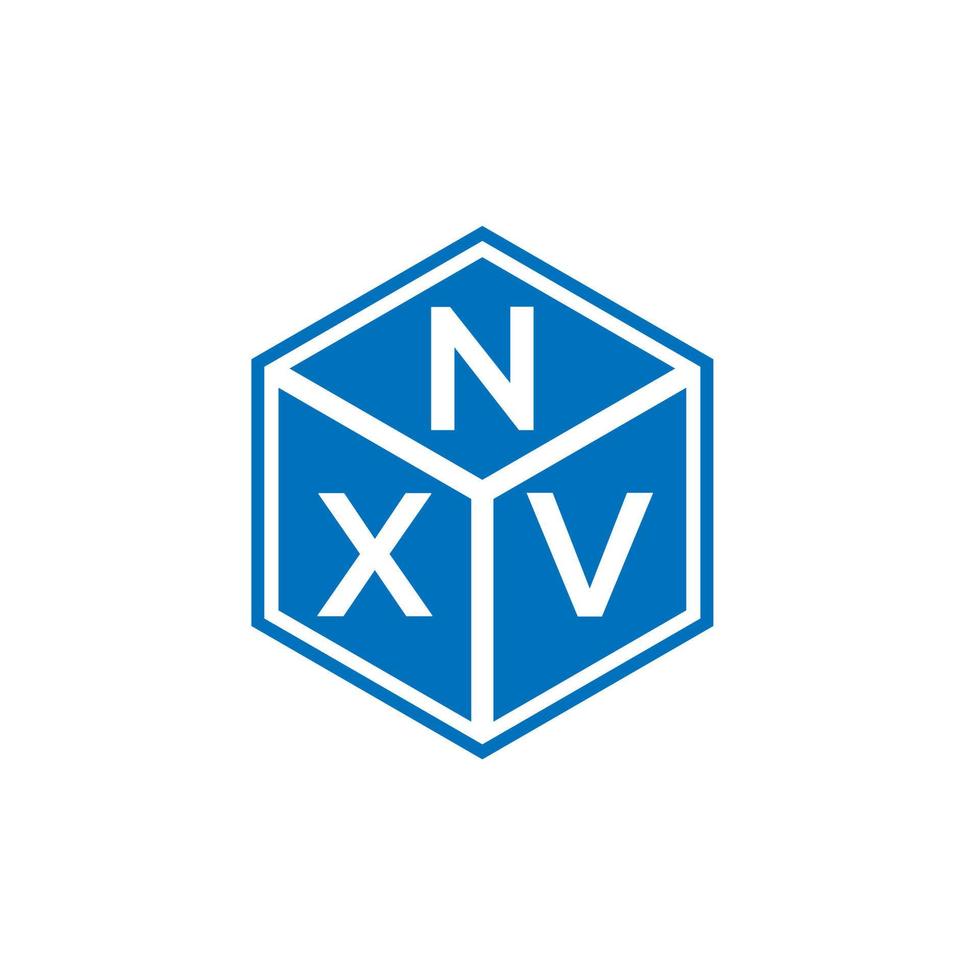 NXV letter logo design on black background. NXV creative initials letter logo concept. NXV letter design. vector