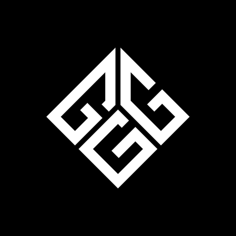 diseño de logotipo de letra ggg sobre fondo negro. concepto de logotipo de letra de iniciales creativas ggg. diseño de letras ggg. vector