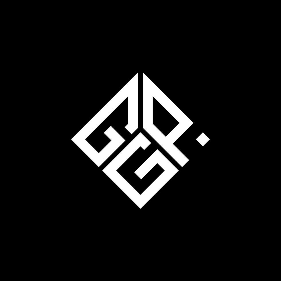 diseño de logotipo de letra gpg sobre fondo negro. concepto de logotipo de letra de iniciales creativas gpg. diseño de letras gpg. vector