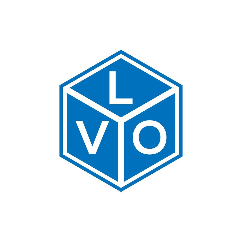 diseño de logotipo de letra lvo sobre fondo negro. Concepto de logotipo de letra de iniciales creativas lvo. diseño de letra lvo. vector