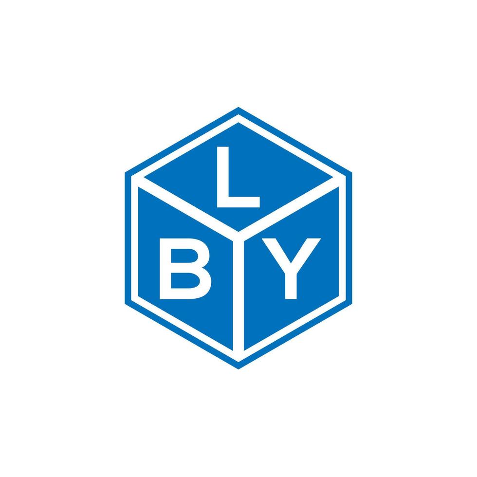 LBY letter logo design on black background. LBY creative initials letter logo concept. LBY letter design. vector