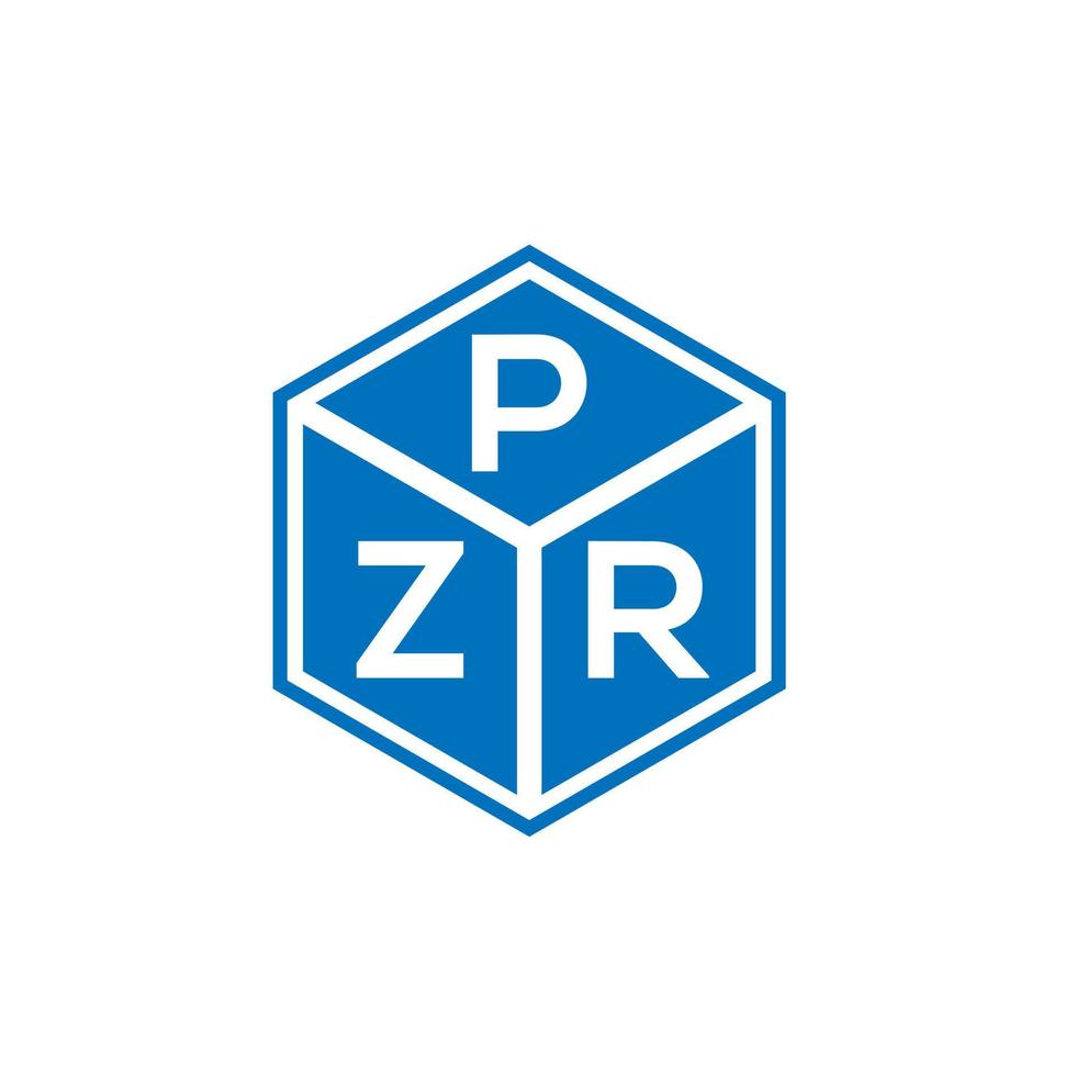 diseño de logotipo de letra pzr sobre fondo negro. concepto de logotipo de letra de iniciales creativas pzr. diseño de letras pzr. vector