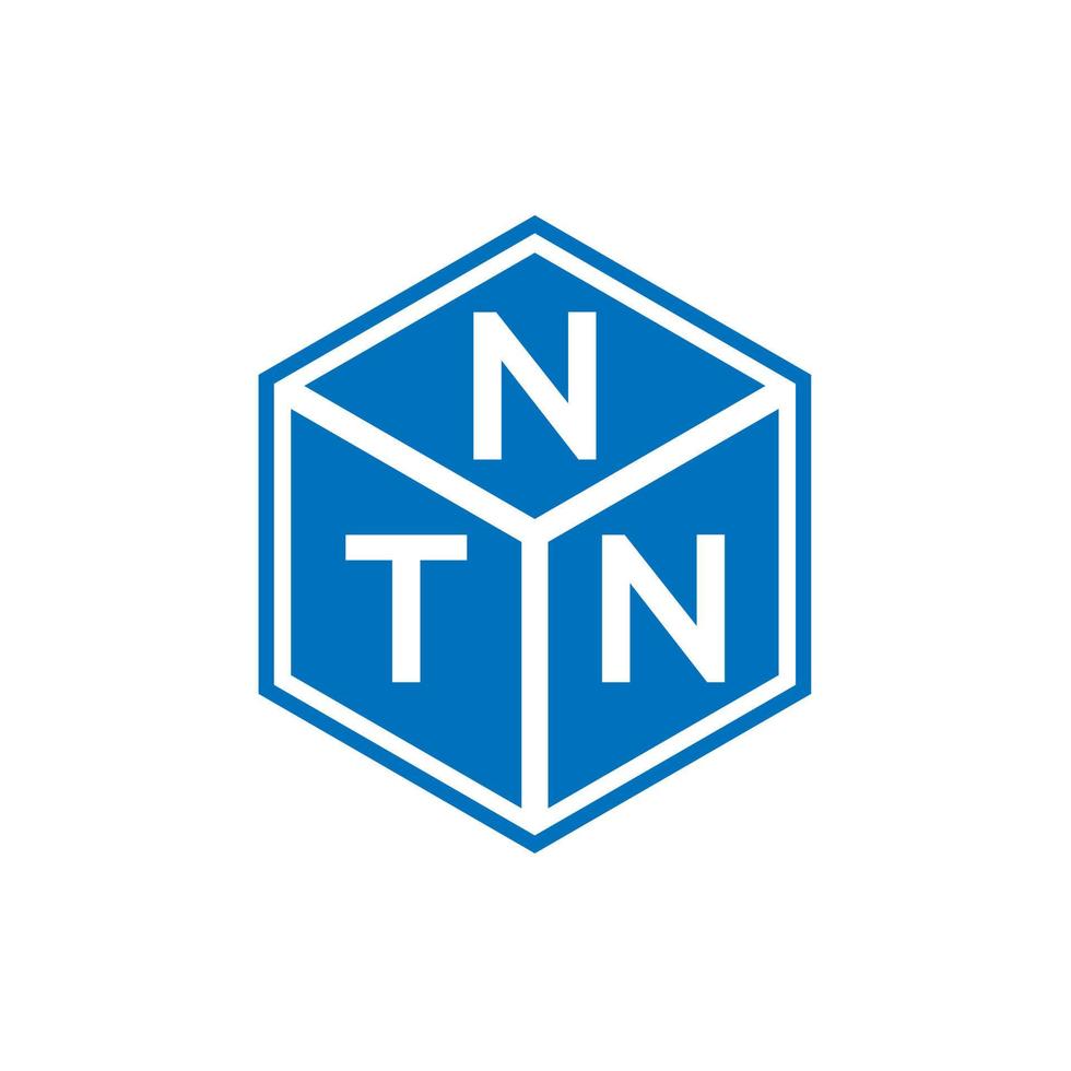 NTN letter logo design on black background. NTN creative initials