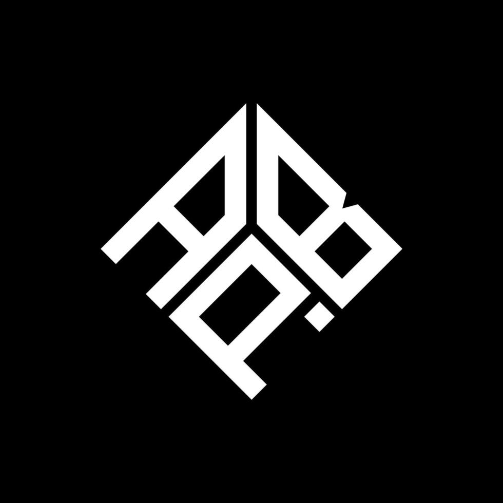 diseño de logotipo de letra abp sobre fondo negro. concepto de logotipo de letra de iniciales creativas abp. diseño de letras abp. vector