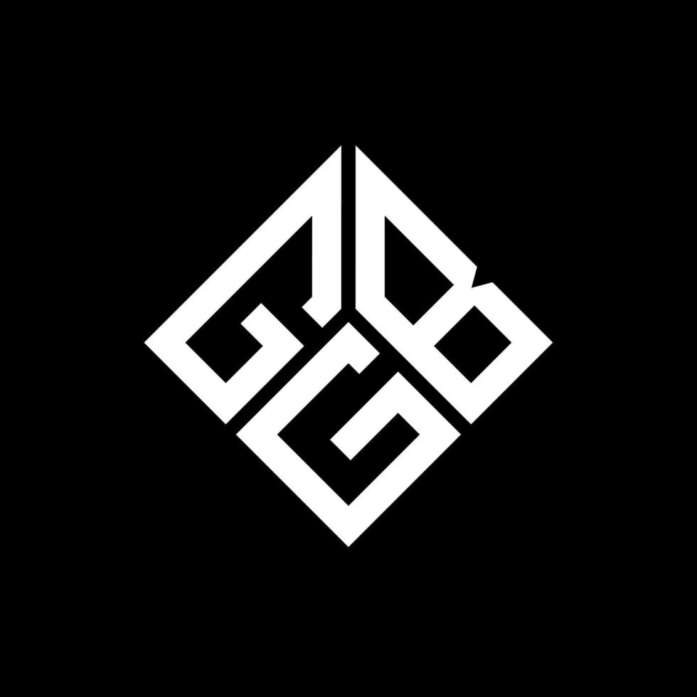 diseño de logotipo de letra gbg sobre fondo negro. concepto de logotipo de letra de iniciales creativas gbg. diseño de letras gbg. vector