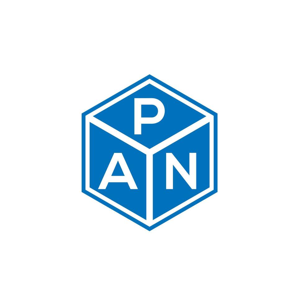 PAN letter logo design on black background. PAN creative initials letter logo concept. PAN letter design. vector