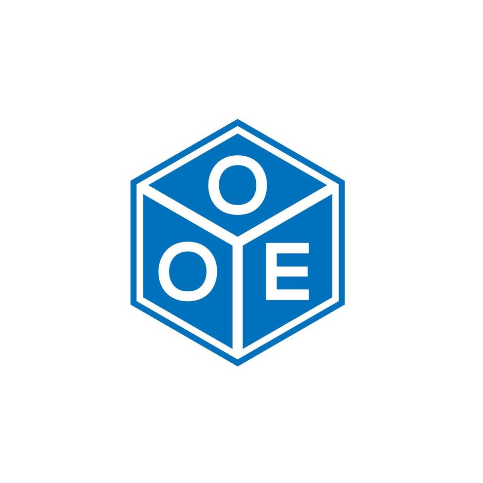 diseño del logotipo de la letra ooe sobre fondo negro. ooe creativo concepto de logotipo de letras iniciales. diseño de letras ooe. vector