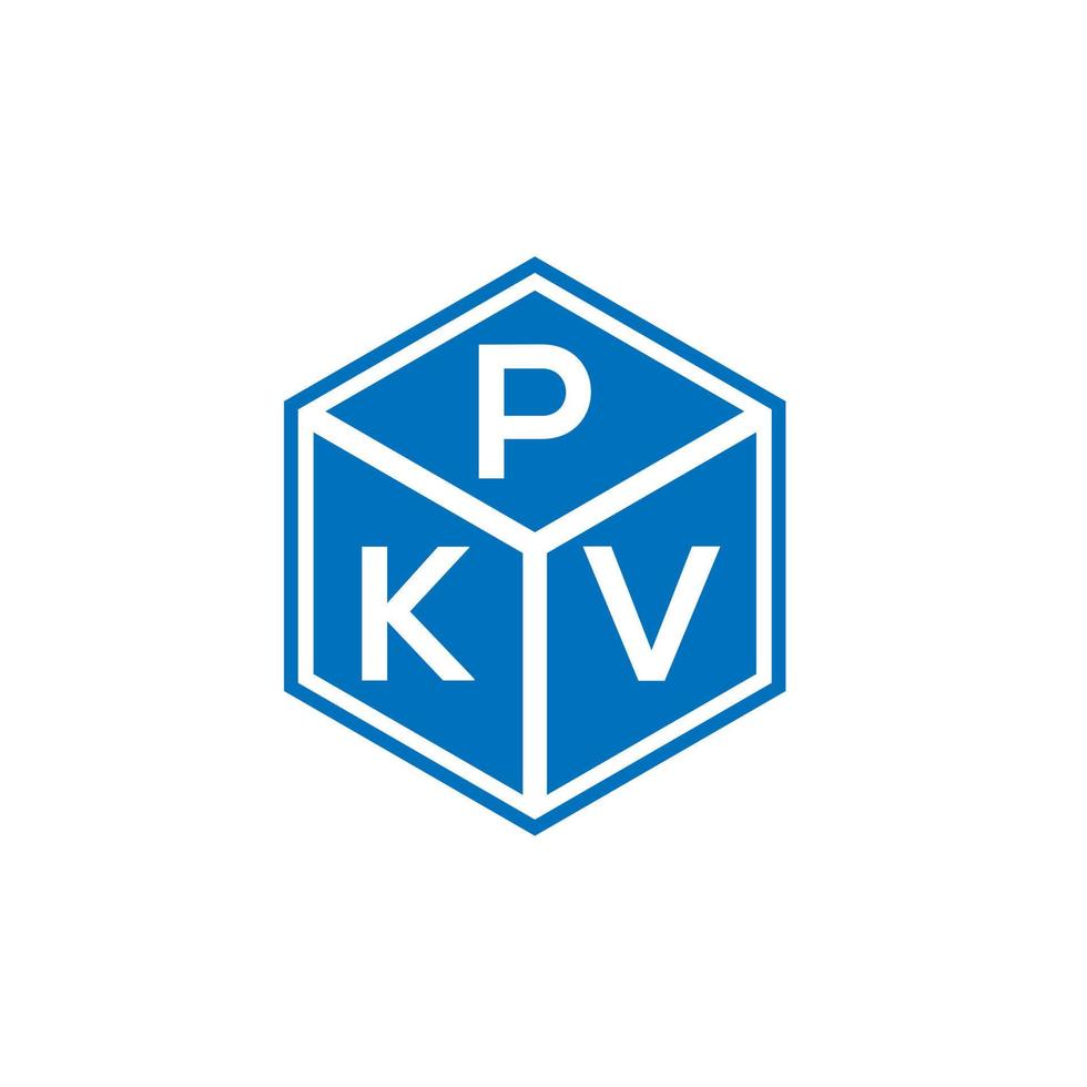 diseño de logotipo de letra pkv sobre fondo negro. concepto de logotipo de letra de iniciales creativas pkv. diseño de letras pkv. vector