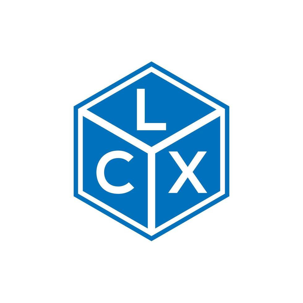 diseño de logotipo de letra lcx sobre fondo negro. Concepto de logotipo de letra de iniciales creativas lcx. diseño de letras lcx. vector