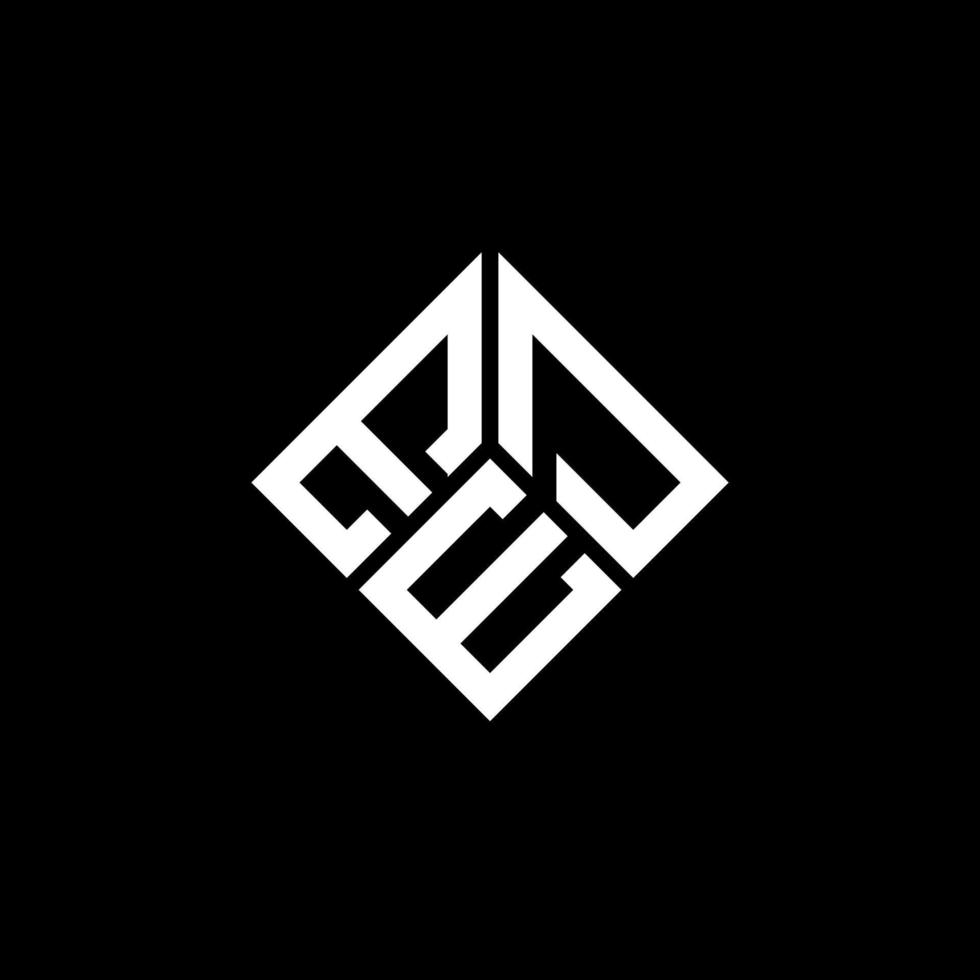 Ede letter logo design on black background. Ede creative initials letter logo concept. Ede letter design. vector