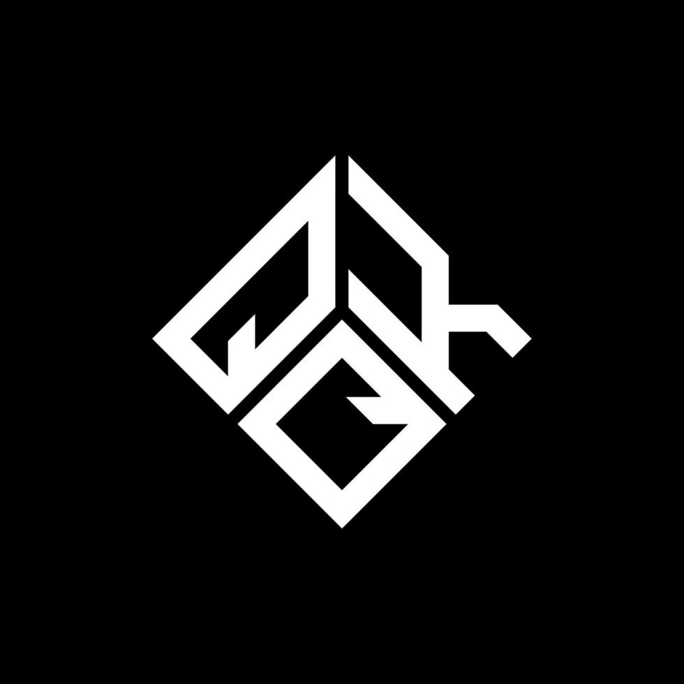 diseño de logotipo de letra qkq sobre fondo negro. qkq concepto de logotipo de letra inicial creativa. diseño de letras qkq. vector