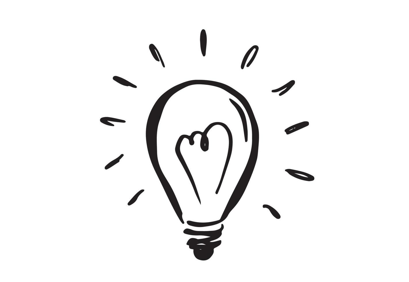 Light Bulb. Concept and ideas, hand-drawn illustration. Vector. vector