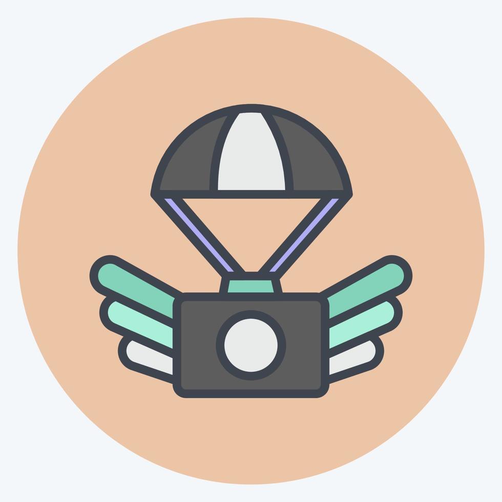Icon Aerial Photography. suitable for Art symbol. Color Mate Style. simple design editable. design template vector. simple illustration vector
