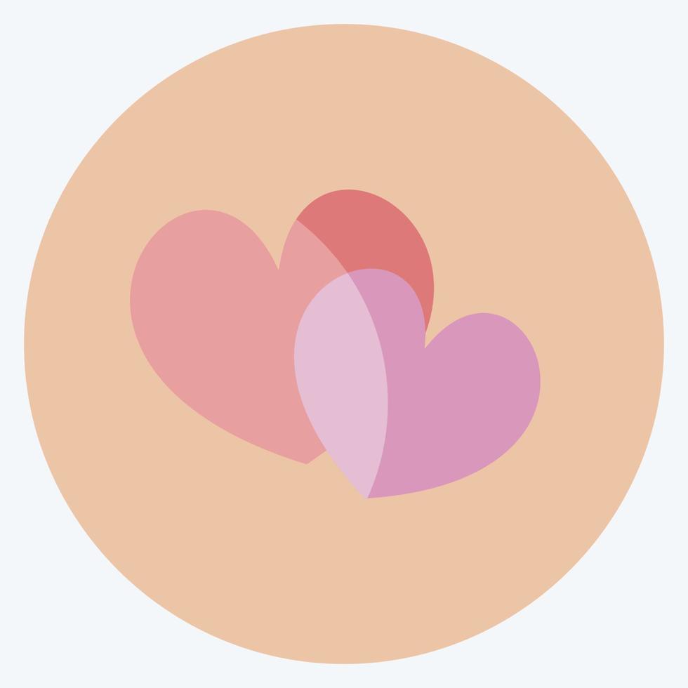 Icon Love Story Photography. suitable for Art symbol. Flat Style. simple design editable. design template vector. simple illustration vector