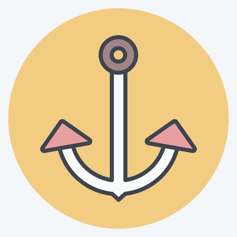 Icon Anchor 2. is suitable for the Sea symbol. vector