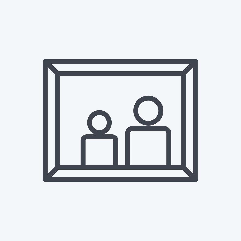 Icon Family Picture. suitable for Art symbol. Line Style. simple design editable. design template vector. simple illustration vector