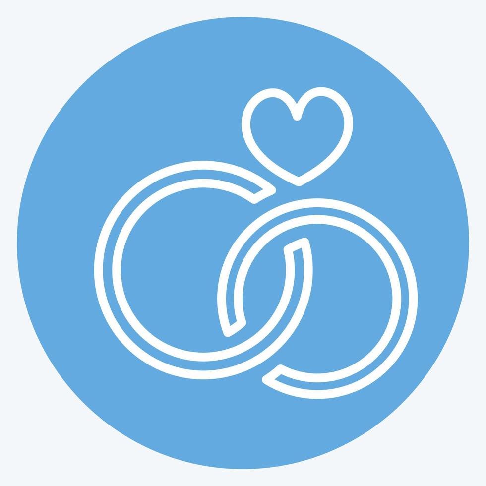 Icon Wedding Photoshoot. suitable for Art symbol. Blue Eyes Style. simple design editable. design template vector. simple illustration vector