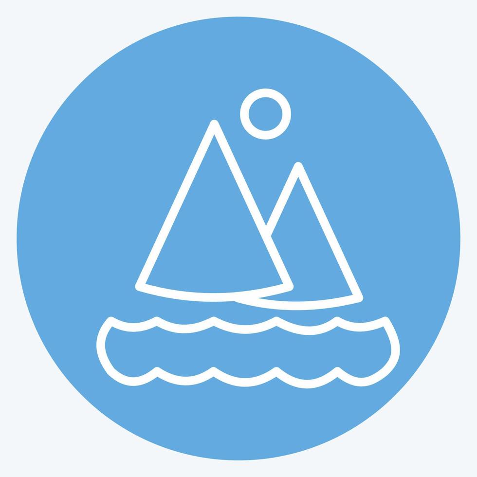 Icon Travel Photography. suitable for Art symbol. Blue Eyes Style. simple design editable. design template vector. simple illustration vector