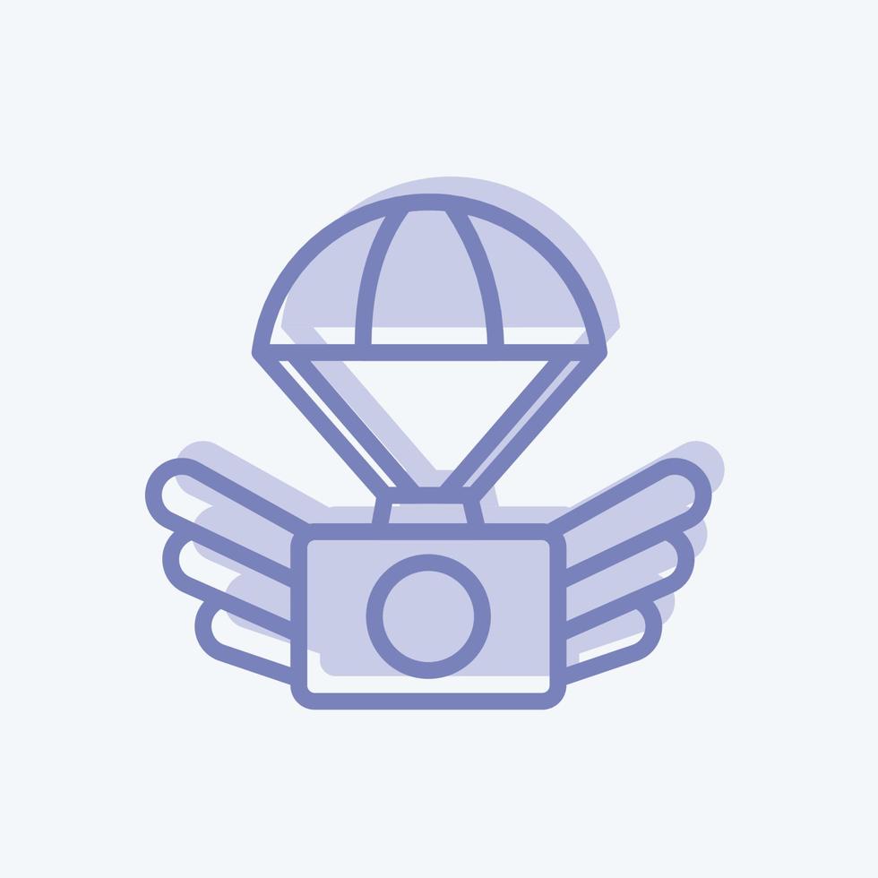 Icon Aerial Photography. suitable for Art symbol. two tone style. simple design editable. design template vector. simple illustration vector