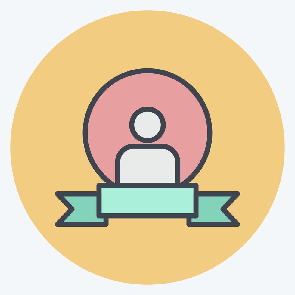 Icon Personal Brand. suitable for Art symbol. Color Mate Style. simple design editable. design template vector. simple illustration vector