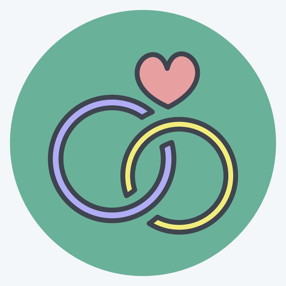 Icon Wedding Photoshoot. suitable for Art symbol. Color Mate Style. simple design editable. design template vector. simple illustration vector