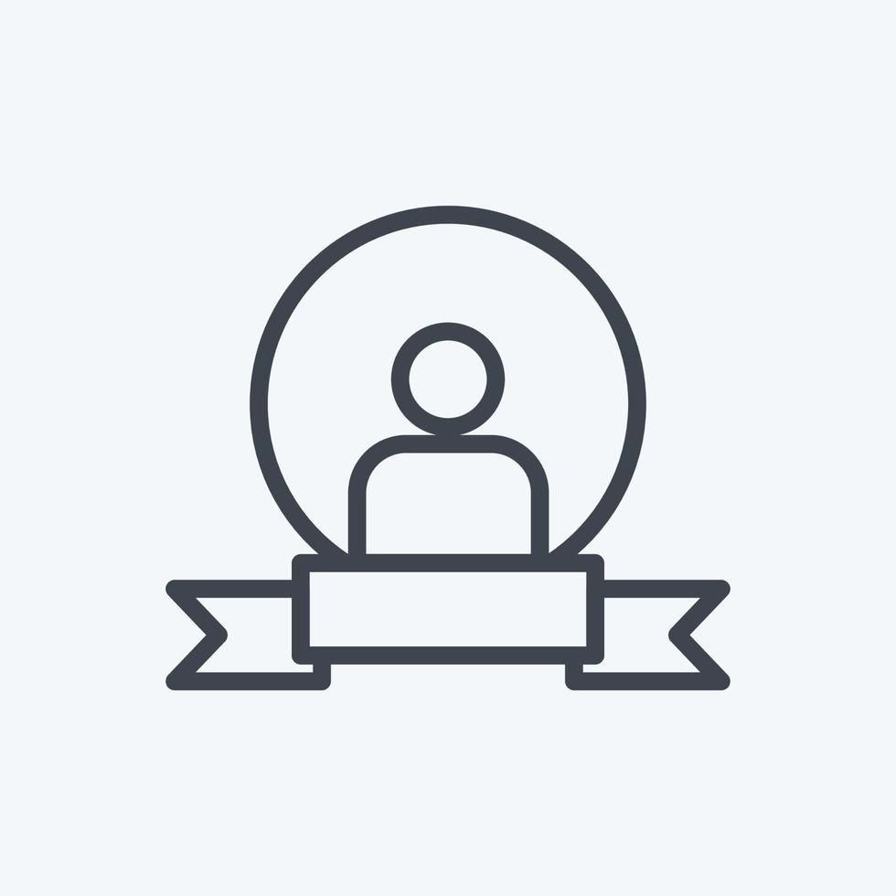 Icon Personal Brand. suitable for Art symbol. Line Style. simple design editable. design template vector. simple illustration vector