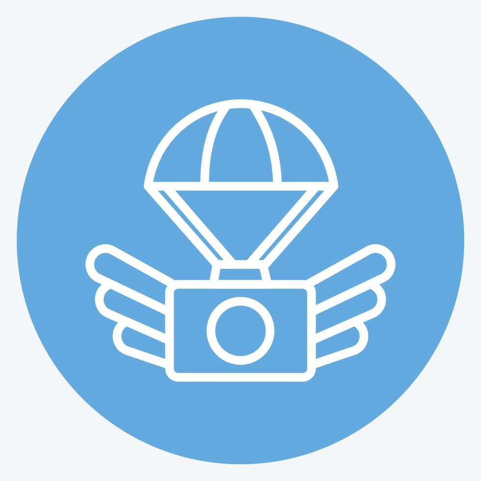 Icon Aerial Photography. suitable for Art symbol. Blue Eyes Style. simple design editable. design template vector. simple illustration vector