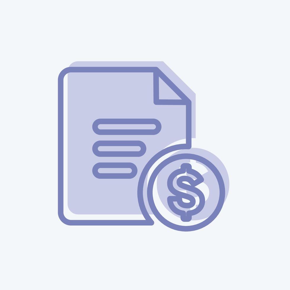 Icon Price List. suitable for Art symbol. two tone style. simple design editable. design template vector. simple illustration vector