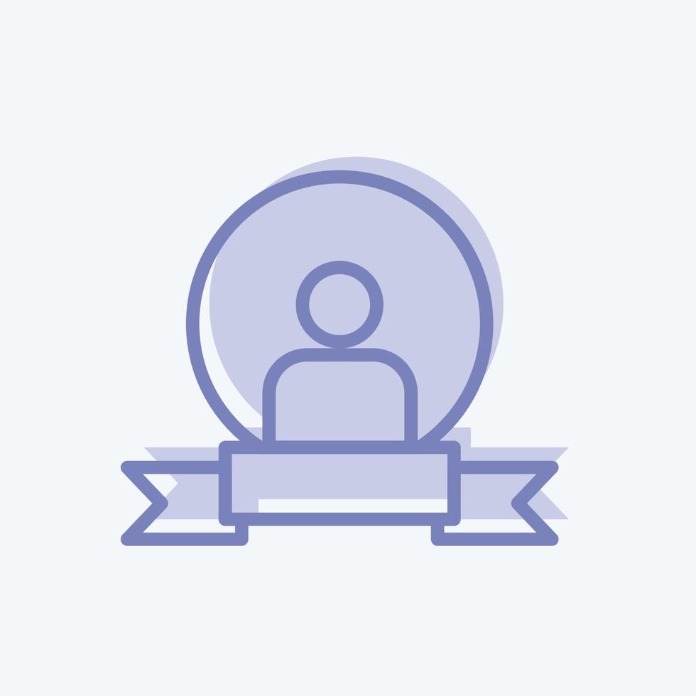 Icon Personal Brand. suitable for Art symbol. two tone style. simple design editable. design template vector. simple illustration vector