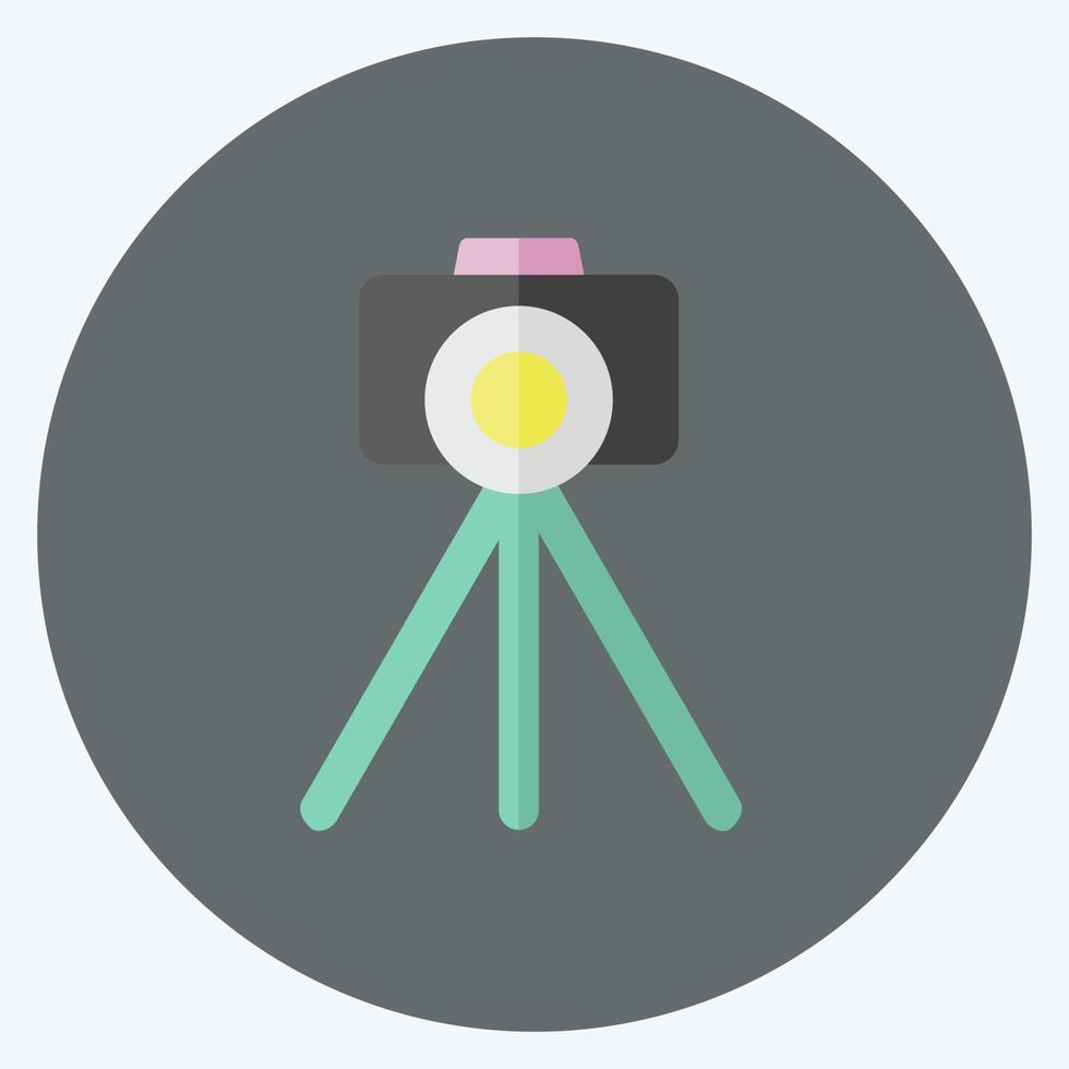 Icon Tripod. suitable for Art symbol. Flat Style. simple design editable. design template vector. simple illustration vector