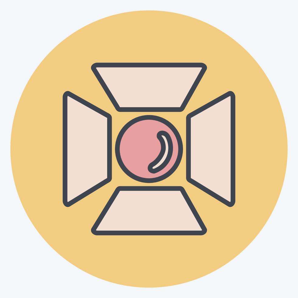 Icon Studio Light. suitable for Art symbol. Color Mate Style. simple design editable. design template vector. simple illustration vector