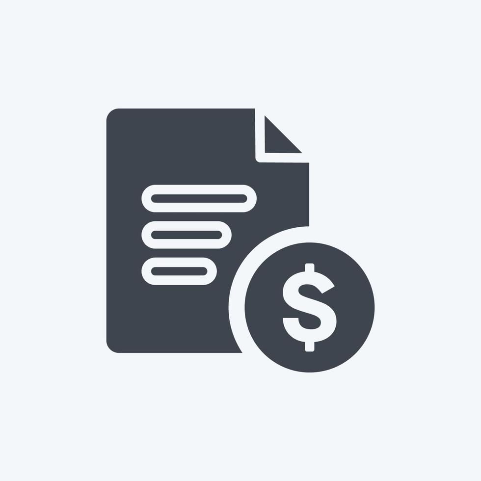 Icon Price List. suitable for Art symbol. Glyph Style. simple design editable. design template vector. simple illustration vector